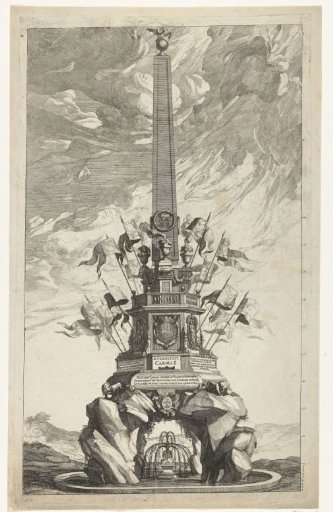 The catafalque for the deceased Spanish King Charles II, 1700