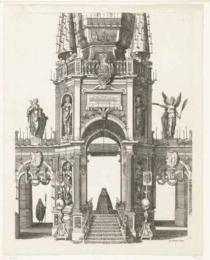 The Catafalque Erected in St. Gudula (Plate III, Lower Half), 1622