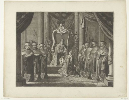Emperor Maximilian I bestows the imperial crown upon Amsterdam