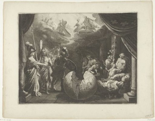 Hercules consulting with Mars and Minerva