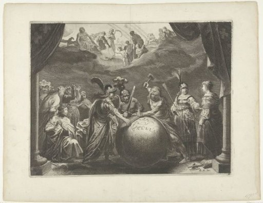 Hercules forging the divided French Kingdom into a unity