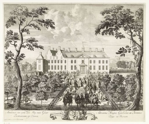 Arrival of William III at the hunting lodge Hof in Dieren, 1691
