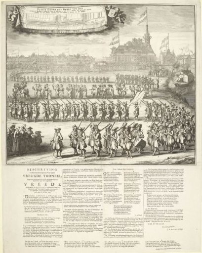 Procession of the Citizens of the Village of Jisp Celebrating the Peace of Rijswijk, 1697