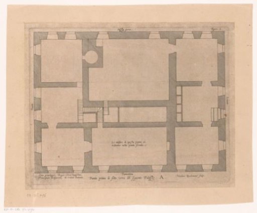 Plan of the basement of the Palazzo Carrega-Cataldi in Genoa