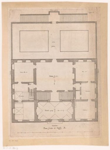 Plan of the ground floor of the Palazzo Carrega-Cataldi in Genoa