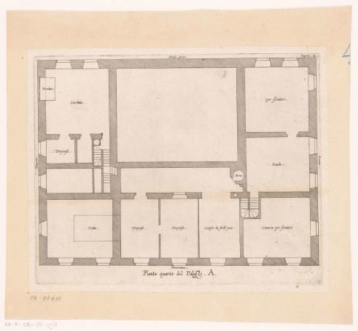 Plan of the entresol of the Palazzo Carrega-Cataldi in Genoa