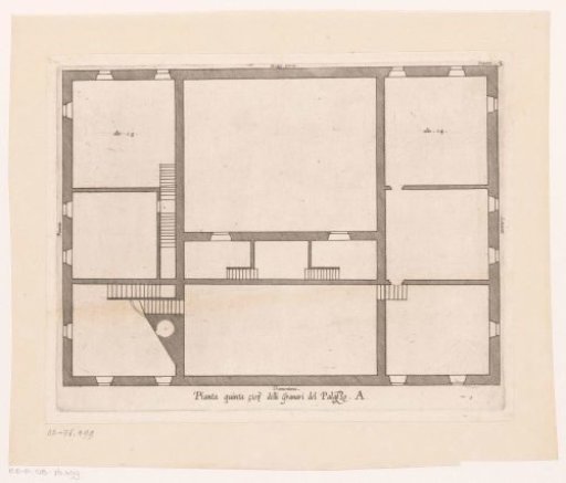Plan of the attic of the Palazzo Carrega-Cataldi in Genoa
