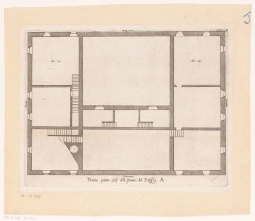 Plan of the attic of the Palazzo Carrega-Cataldi in Genoa