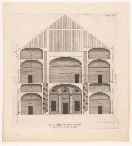 Cross-section of the Villa Grimaldi in Genoa