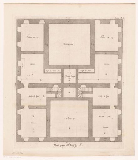 Ground plan of the basement of the Palazzo Spinola in Genoa
