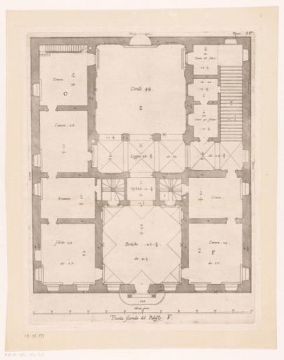 Ground plan of the ground floor of the Palazzo Spinola in Genoa
