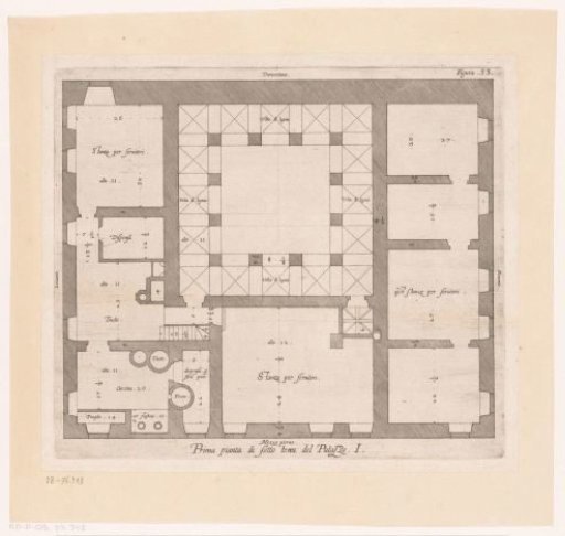 Ground plan of the basement of the Palazzo Rostan Raggio