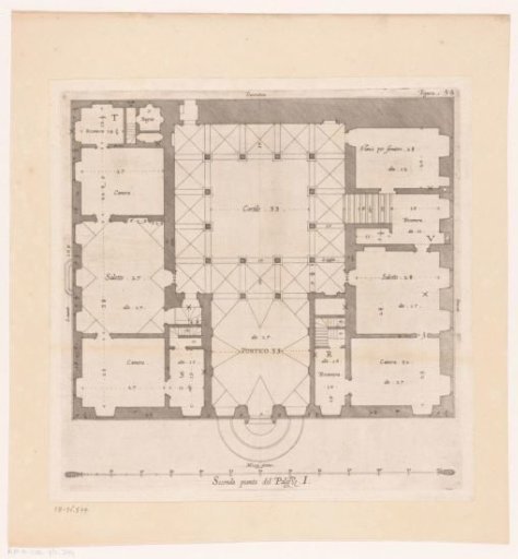 Ground plan of the ground floor of the Palazzo Rostan Raggio in Genoa