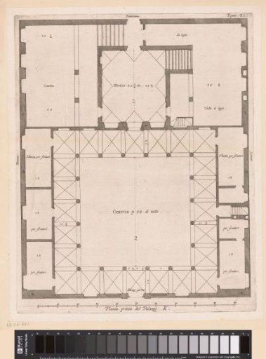 Ground plan of the ground floor of the Palazzo Lercari-Parodi in Genoa