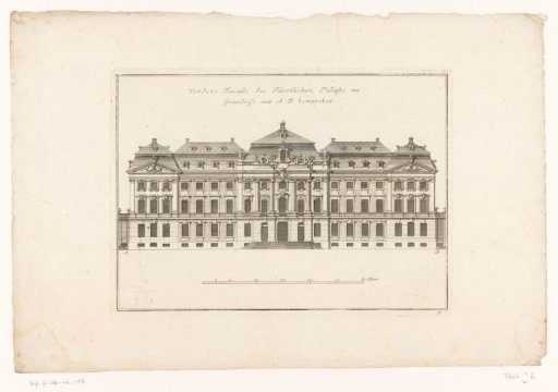 Front façade of a princely palace