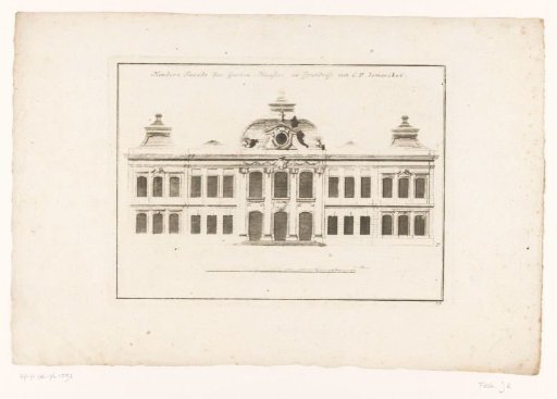 Rear façade of a garden pavilion