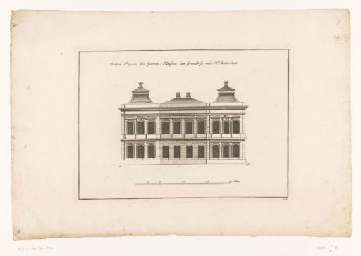 Side façade of a garden pavilion