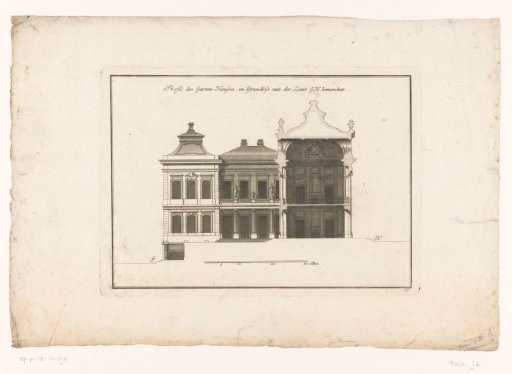 Cross-section of a garden pavilion