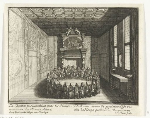 Chamber of the Plenipotentiaries of the Allies in the House at Nieuwburg in Rijswijk, 1697