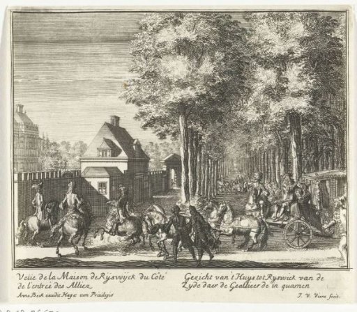 The Entrance for the Allies at the House at Nieuwburg in Rijswijk, 1697