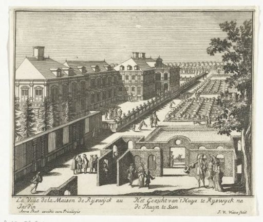 View of the Gardens at the House at Nieuwburg in Rijswijk, 1697