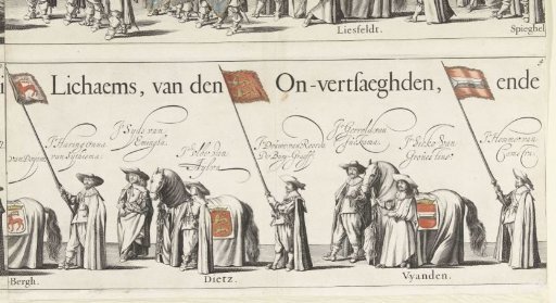 Part of the funeral procession of Ernst Casimir, Count of Nassau-Dietz in Leeuwarden (plate 4), 1633