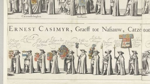 Part of the funeral procession of Ernst Casimir, Count of Nassau-Dietz in Leeuwarden (plate 6), 1633
