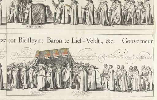 Part of the funeral procession of Ernst Casimir, Count of Nassau-Dietz in Leeuwarden (plate 8), 1633