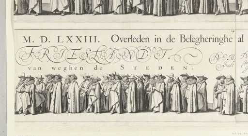 Part of the funeral procession of Ernst Casimir, Count of Nassau-Dietz in Leeuwarden (plate 14), 1633