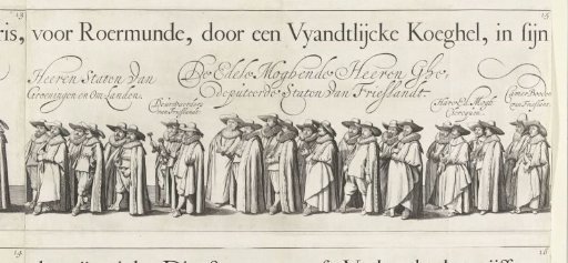 Part of the funeral procession of Ernst Casimir, Count of Nassau-Dietz in Leeuwarden (plate 15), 1633