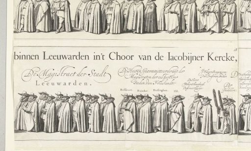 Part of the funeral procession of Ernst Casimir, Count of Nassau-Dietz in Leeuwarden (plate 18), 1633