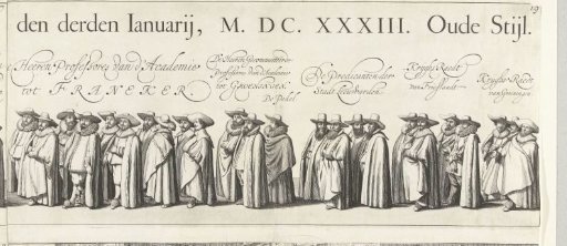 Part of the funeral procession of Ernst Casimir, Count of Nassau-Dietz in Leeuwarden (plate 19), 1633