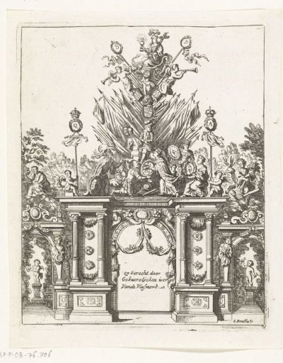 Triumphal Arch Erected on the Vlasmarkt, 1685