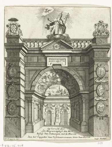 Triumphal arch erected by the Bishop of Antwerp for the Cathedral of Our Lady, 1685