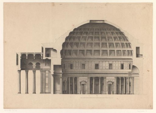 Cross-section of the Pantheon in Rome