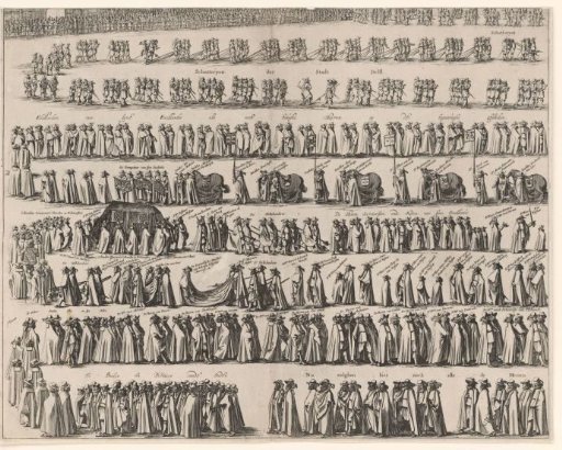 Funeral procession of Prince Maurice in 1625, lower left section