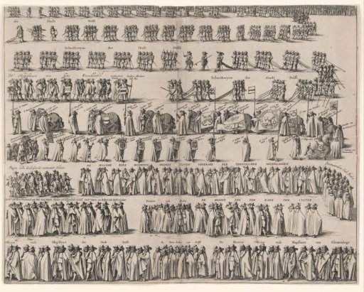 Funeral procession of Prince Maurice in 1625, lower right section