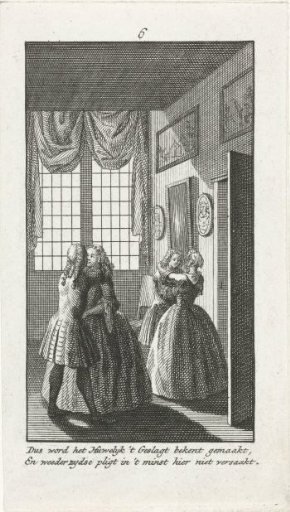 Announcement of the marriage to the family