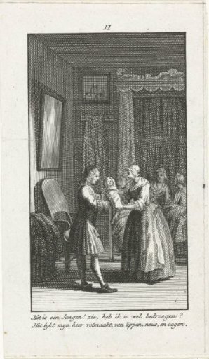 Father with the newborn