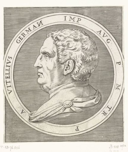 Portrait of Emperor Vitellius in a round frame