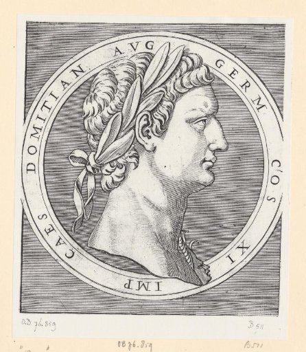 Portrait of Emperor Domitian in a round frame