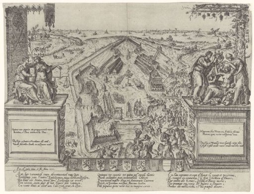 Allegory on the demolition of the citadel of Antwerp, 1577