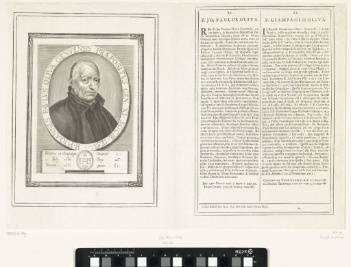 Portrait of the Italian priest Giovanni Paolo Oliva