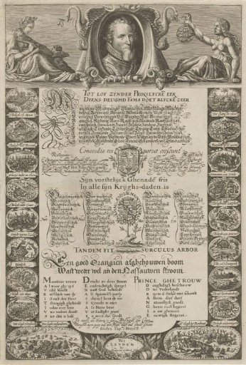 Allegorical portrait in honor of Prince Maurice, 1612