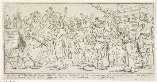 Satirical Print on the Rejection of the Plan of Constitution, 1797
