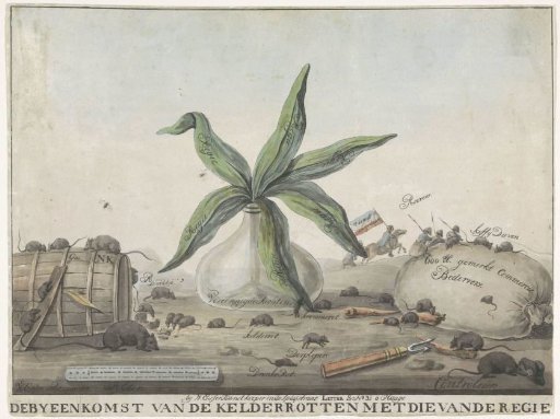 Satirical Print on the French Customs, 1813-1814