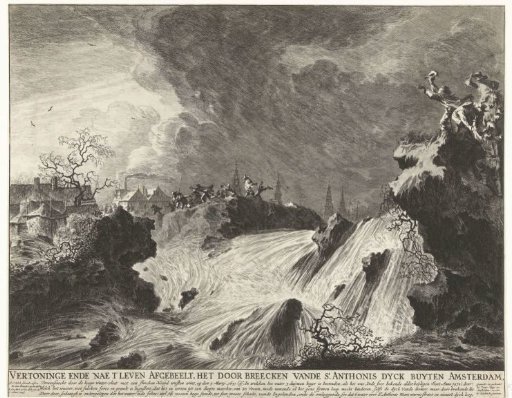 The breaking of the Saint Anthony's dyke at Amsterdam