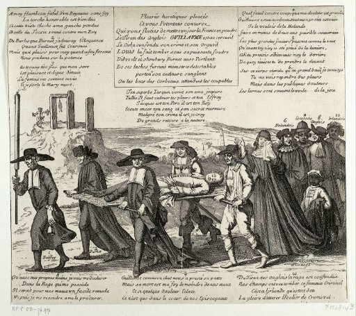 French Satirical Print on the Alleged Death of William III, 1690