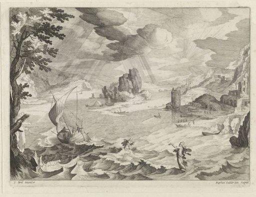 Seascape with Christ and His Disciples in the Storm on the Sea of Galilee