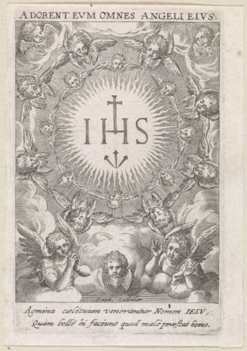 Christogram surrounded by Cherubim